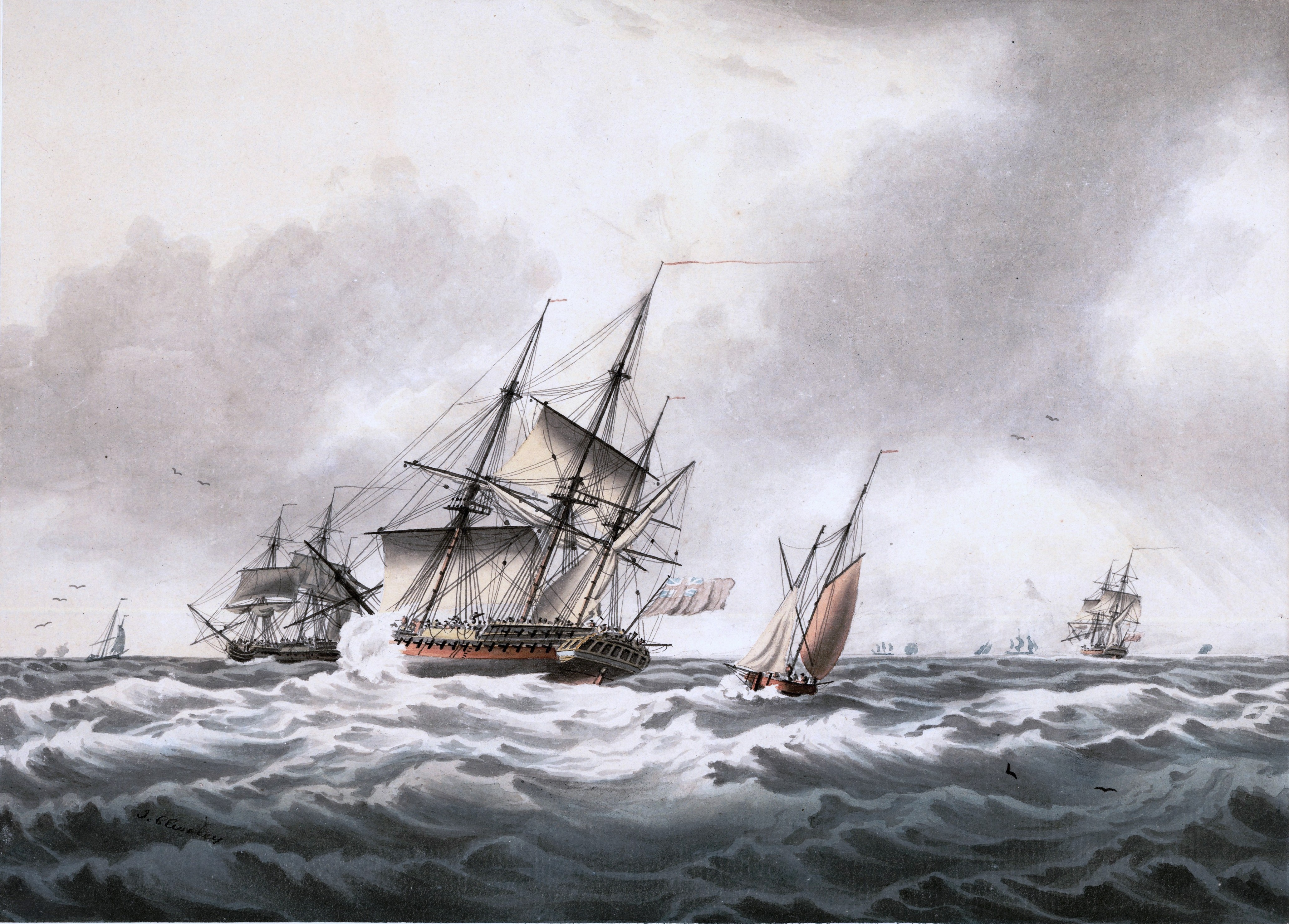 Frigate off Tenerife